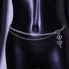 Multi Layer Waist Chain Alloy Shinning Body Chains with Dangle Heart Body Jewelry Accessories for Women and Girls