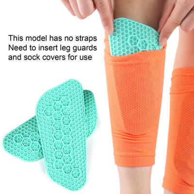 Flexible Soft Shin Guards Honeycomb Soccer Shin Pads Shock Absorption Silicone Protective Leg Guard for Football Soccer