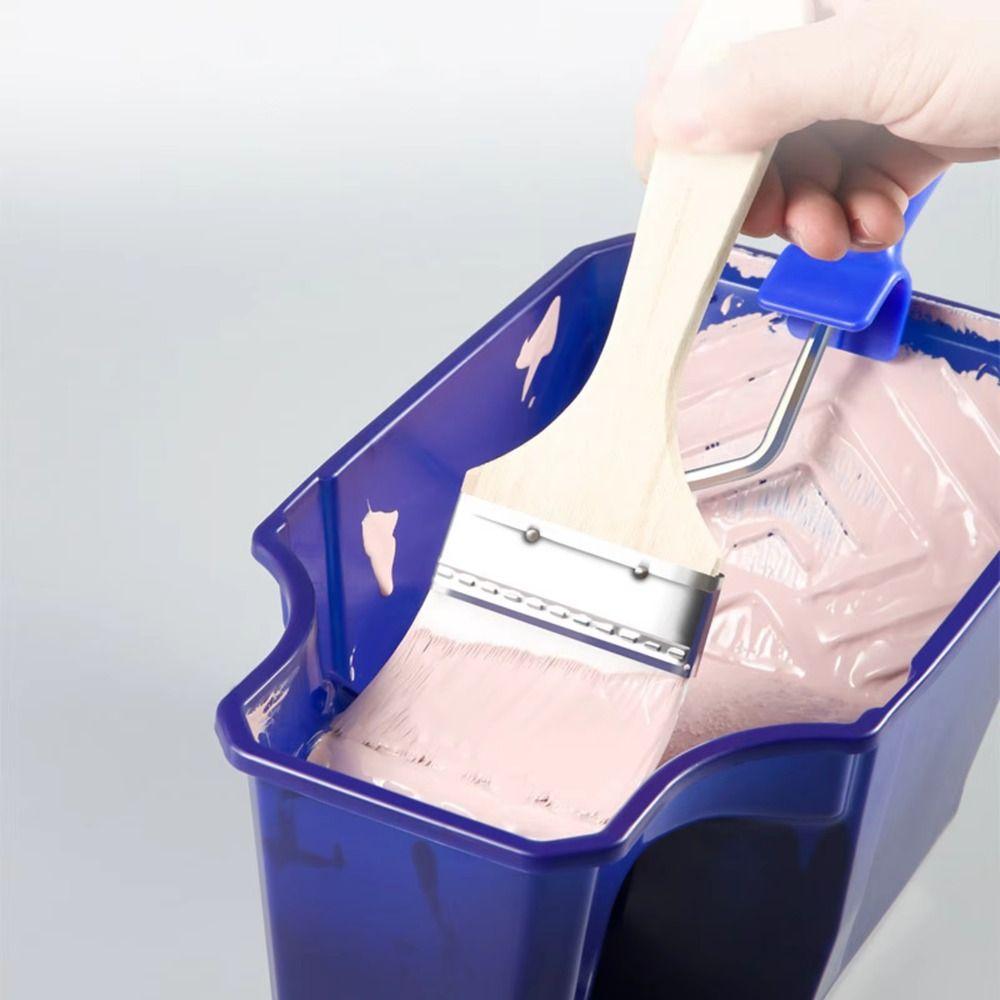 Dark Blue Painting Bucket PP Holding Paint Cup Wall Painting Handheld Paint Cup  Home Improvement