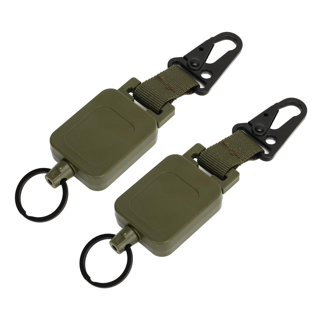 2 PCS Easy Pull Buckle Keychain Olecranon Buckle Stretchable Quick Release Buckle Key   for Bag Pants