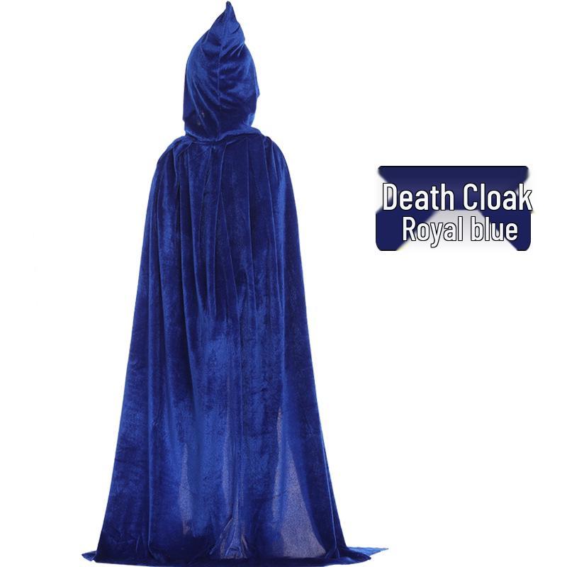 Pelerină de Halloween din catifea pentru copii și adulți - Pelerină costum cosplay de vrăjitoare sau secerător