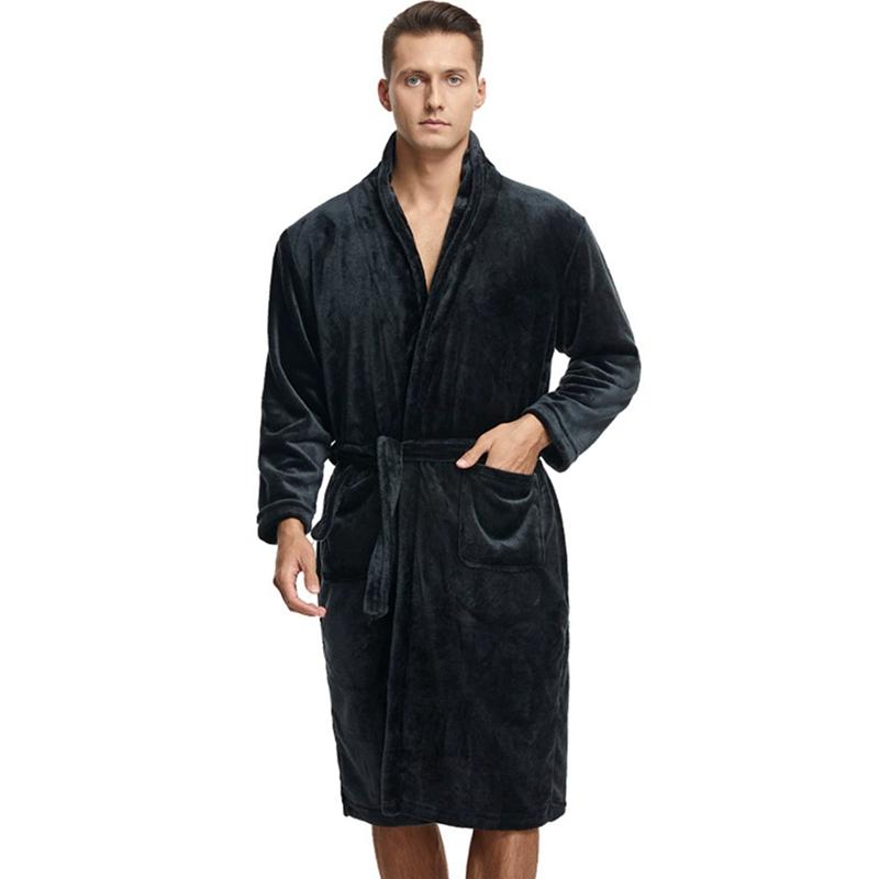 

Мужские и женские фланелевые пижамы Впитывающие Удобные Ночные сорочки Домашняя одежда Халат One size