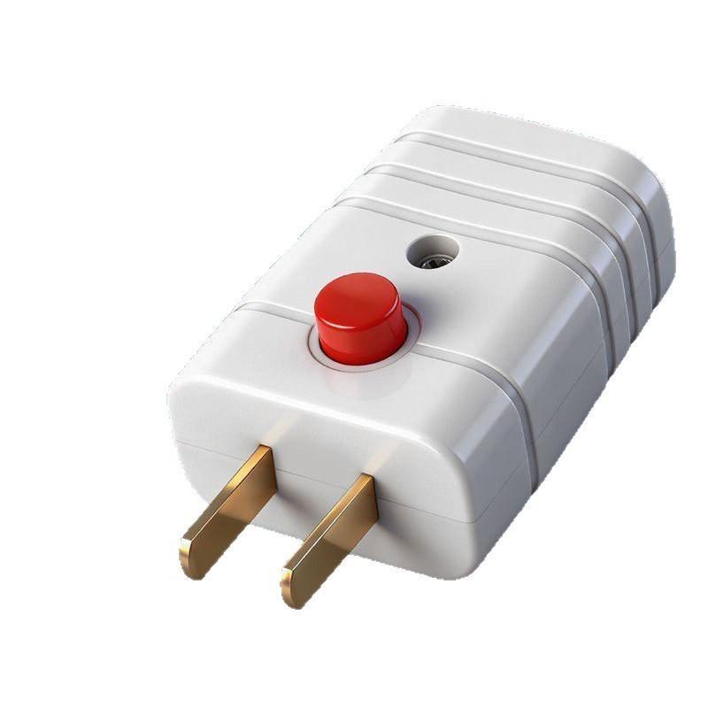 2 Prong Electric Power Plug With On Off Switch And Thick Pure Aluminum Pins 10A 250V For Home Office Daily Usedesert Bling