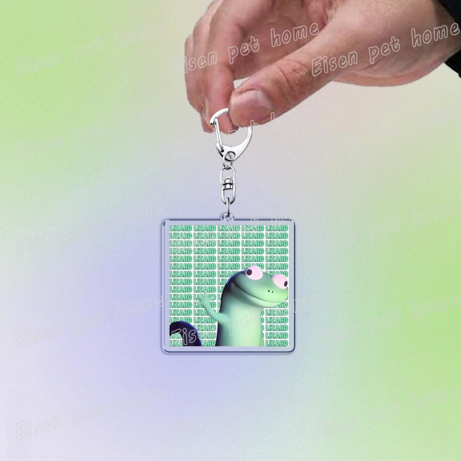 Funny Lizard Lizard Lizard Cute Keychain Llavero Accessories Bag Elio Meme Keychains Keyrings Jewelry Fans Gift