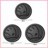 GNL1  80/90/100MM Car Front Grille Logo Hood Badge Emblem Sticker Auto Accessories For Skoda Fabia Octavia Karoq Kodiaq Kamiq Superb