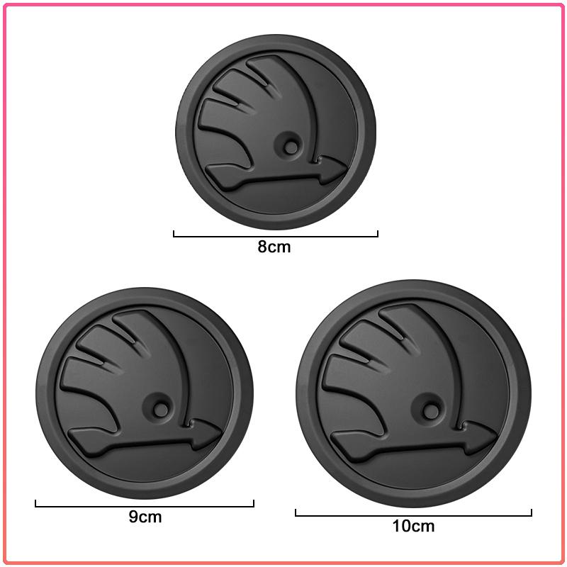 GNL1  80/90/100MM Car Front Grille Logo Hood Badge Emblem Sticker Auto Accessories For Skoda Fabia Octavia Karoq Kodiaq Kamiq Superb