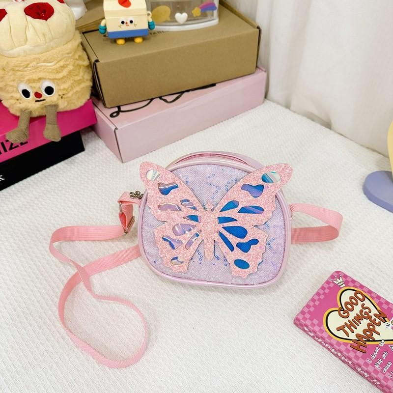 Lightweight Pu Toddler Backpack Charming Sequin Cartoon Bear Bag For Children