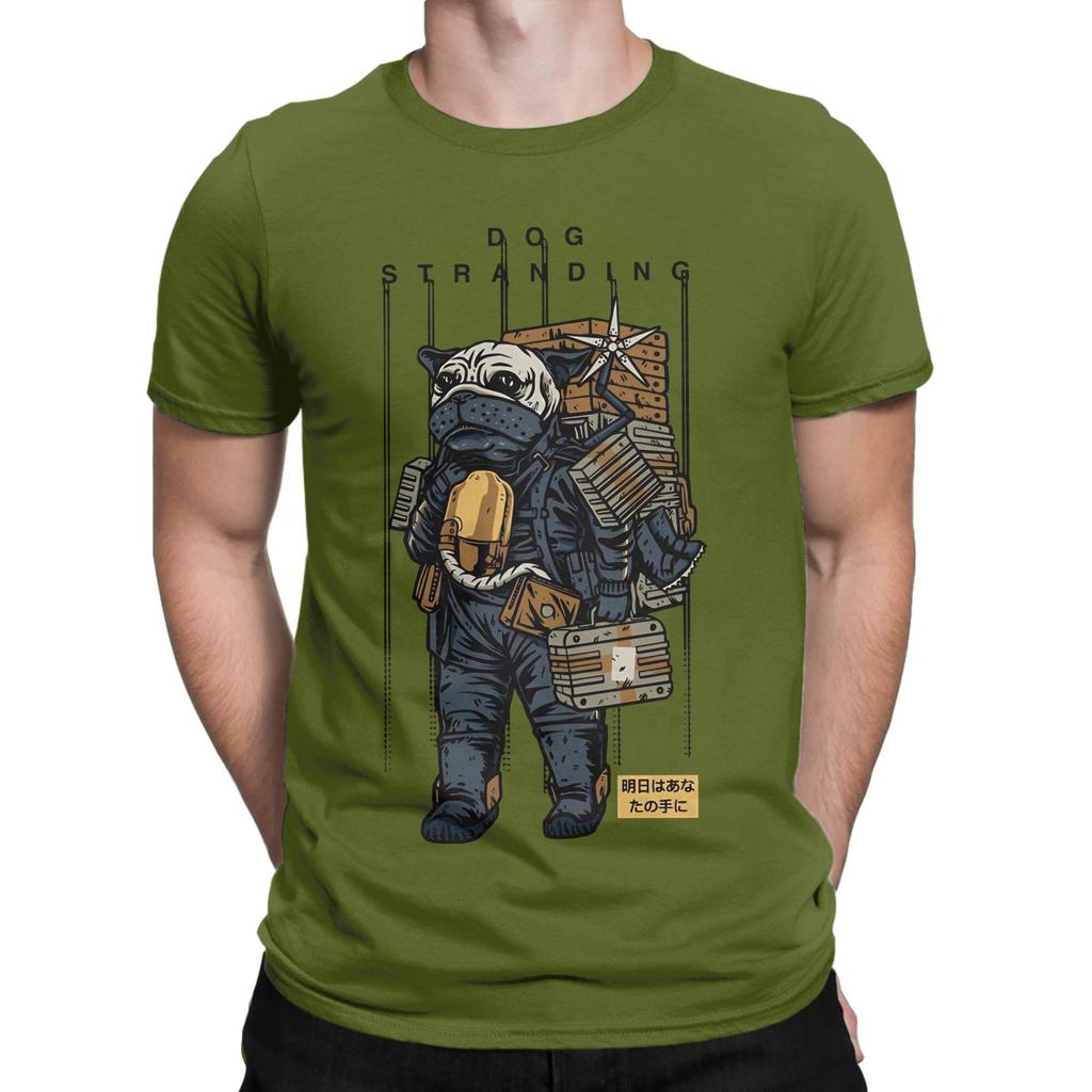 Death Stranding 100% Bomull T-shirt För Par Sommar Fantastiska T-shirts Andningsbara Harajuku T-shirts Överdimensionerad Design Kläder