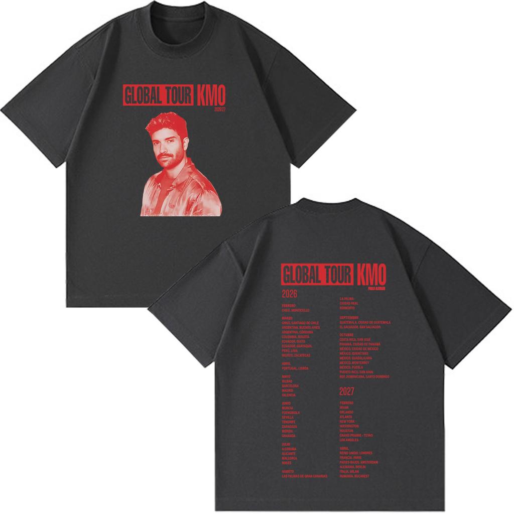 Singer Pablo Alborn Kmo Global Tour 2026 Print T Shirt Unisex Unisex Fashion Tshirts Shortsleeved Casual Hiphop Cotton Tshirts