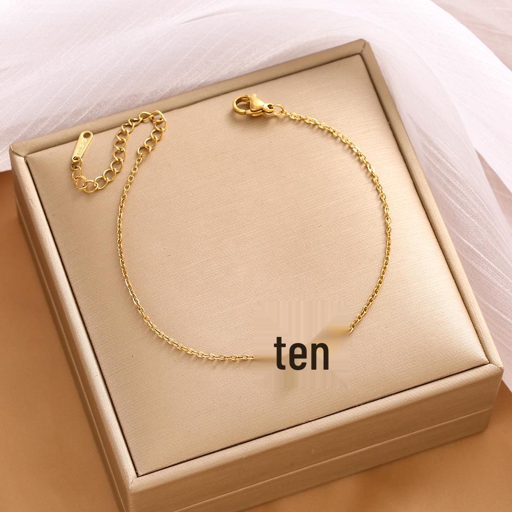 High-End Titanium Steel Four-Leaf Clover Bracelet with Shell Pendant – Durable, Fade-Resistant Design