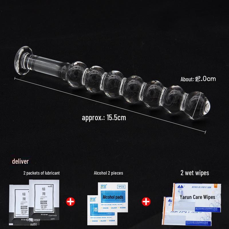 Adult Transparent Crystal Glass Anal Dilator Plug - Wearable Erotic Toy