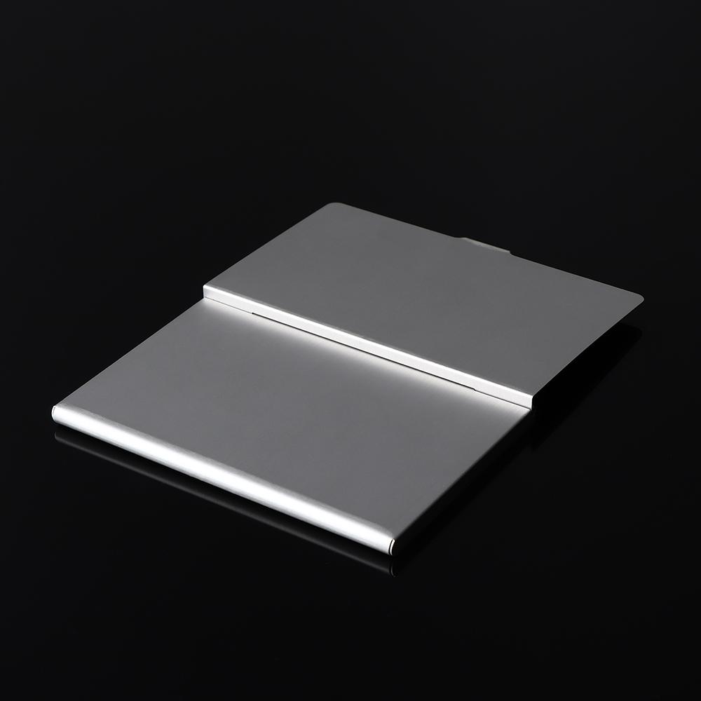 Hot Selling Aluminum ID Box Stainless Silver Business Namecard Clip Waterproof Card Case