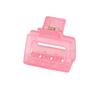 4pcs Set  Plastic Hair Claw Small Size Transparent Color Square Hair Clip Shark Clips Girls Women Hair Accessories