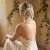 Luxury Beaded Headpiece Boho Pearl Hair Chain Vintage Wedding Hair Comb  Bridal Wear