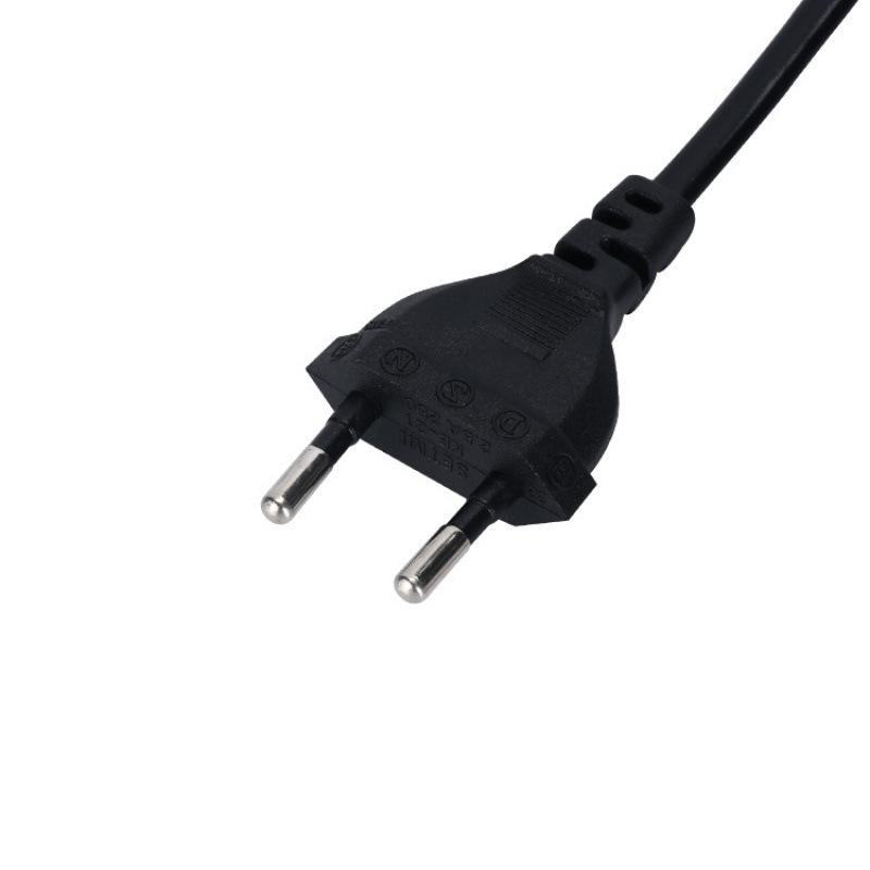 EU Two-Pin AC Power Cord with Tinned Ends for Audio, Fans, Lamps, LED Adapters