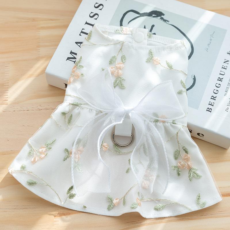 

Юбка для кошки с бантом в стиле принцессы, тонкая, для маленькой собаки, тедди, одежда для питомца, платье для щенка XXL (recommended weight 15-10kg)