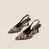 Grape Mother Elegant Two Wear Kitten High Heels Women's Fashion Temperament Single Shoes Fine Heel High Sense French Pointed Women's Shoes
