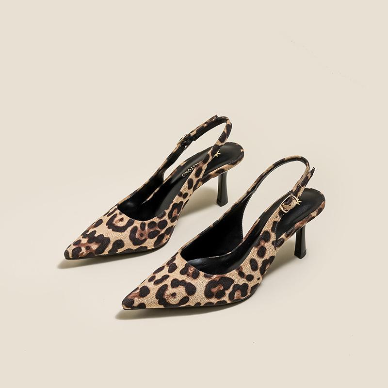 Grape Mother Elegant Two Wear Kitten High Heels Women's Fashion Temperament Single Shoes Fine Heel High Sense French Pointed Women's Shoes