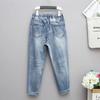 M-6XL Plus Size Jeans for Women Mom Jeans Woman Elastic High Waist Blue BaggyJeans Denim Ripped Jeans Female Harem Pants