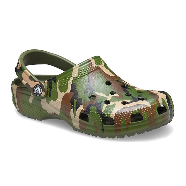 Crocs Classic Clog Casual Comfortable Clogs Unisex Footwear Military-Green Camouflage 206454-3TC