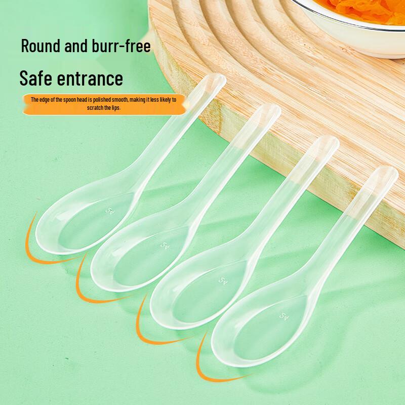YOUAO Disposable Clear Plastic Spoons