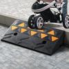 Rubber Curb Ramp 4.25" Rise Height Sidewalk Curb Ramp, 11.8" Width 19.7" Length Driveway Ramp for Curb, 15T Heavy Duty Rubber Ramp for Forklifts,