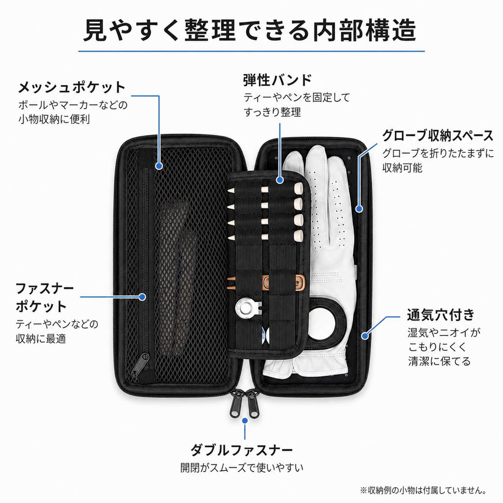 Festov Golf Ball Case, Accessory Case, Golf Pouch, Tee Case,