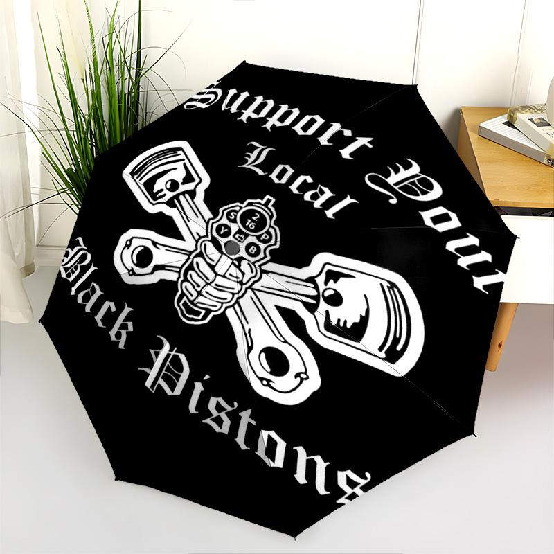 Skull Pistons Folding umbrella 8 paraphenoid bones Umbrella printing Sun umbrella light