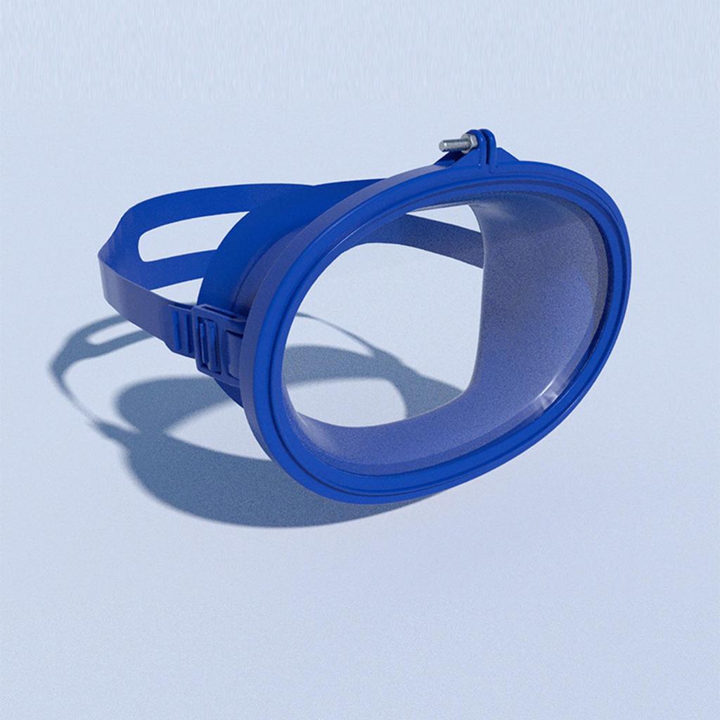 Scuba Goggles Anti Fog Wide Angle Snorkelling Equipment Silicone and Glass Portable Swimming Mask Single Lens Oval Shape