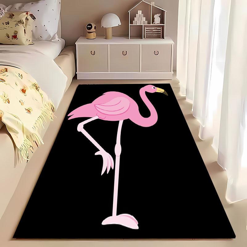 HD Printing Pink Flamingo Large Area Carpets for Home Living Room  Kids Bedroom Sofa Doormat Kitchen Floor Rugs Anti-slip  Decor