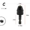Mandrino per trapano elicoidale autocentrante a tre griffe con impugnatura esagonale a cambio rapido da 0,3-6,5 mm Mandrino per trapano da 3,6 mm per fresa elettrica