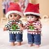 Toy Clothes Joints Doll's Clothes Toy Accessories Christmas Striped Suit   Children Gift