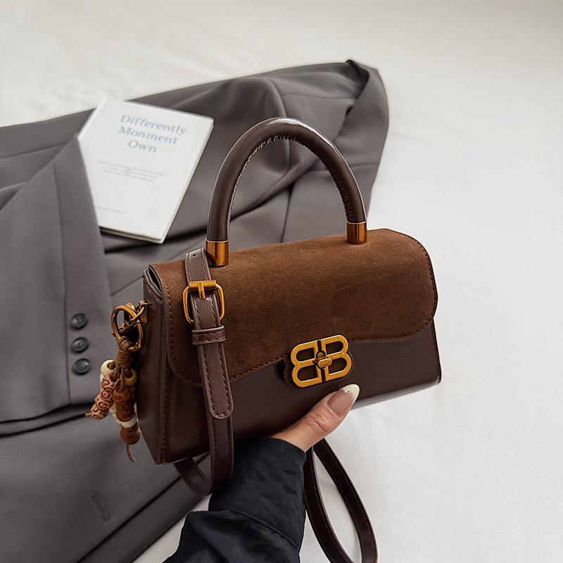 Autumn New Simple Portable Women's Bag Niche Fashion High Value Small Square Bag Shoulder Messenger Bag