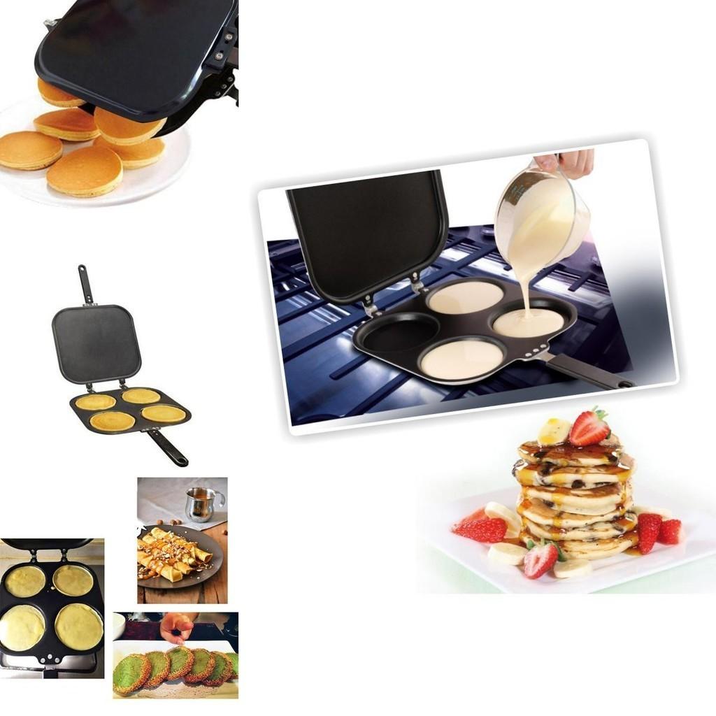 Vierloch-Pfannkuchenmaker Antihaftpfanne - Langlebige Küchenwerkzeuge für die einfache Frühstückszubereitung