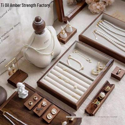 New 2025 Black Walnut Jewelry Display Tray for Rings & Earrings
