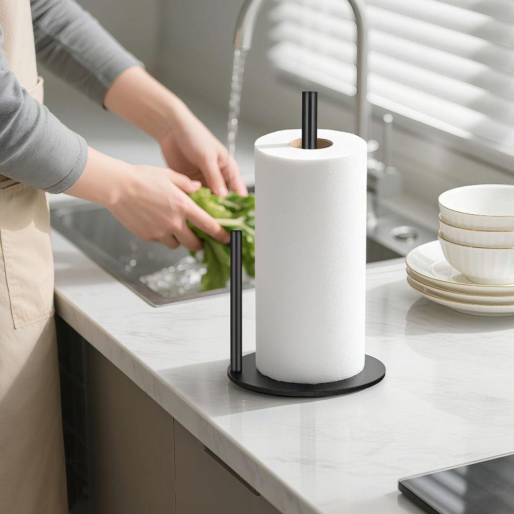 Non-Slip Paper Towel Holder Stainless Steel Paper Towel Dispenser Tissue Roll Holder Household