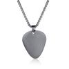 Personalized ID Tag Stainless Steel Hip-Hop Guitar Tag Necklace Geometric Military Simple Pendant Jewelry for Men Gift