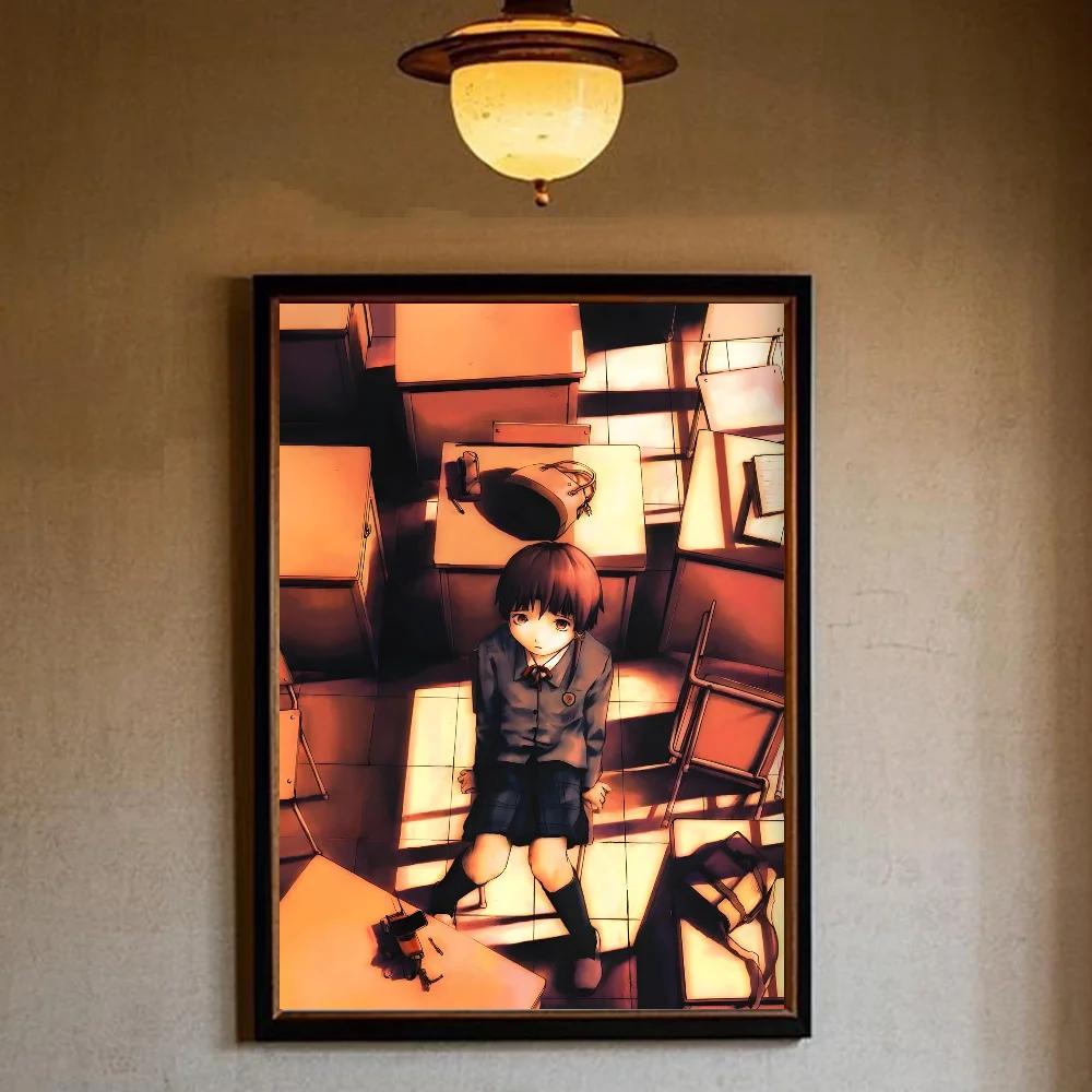 Serial Experiments Lain Anime Movie Sticky PosterHD art sticky wall waterproof home living room bedroom bar aesthetic decoration