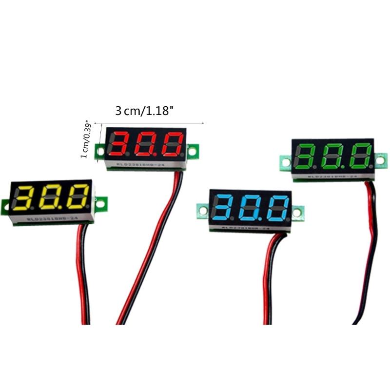 DC2.5V-30V Digitales Voltmeter Spannungsprüfer Messgerät 0,28" LED Volt-Instrument Werkzeug 2 Drähte 3-stellige Anzeige Voltmeter Anzeige