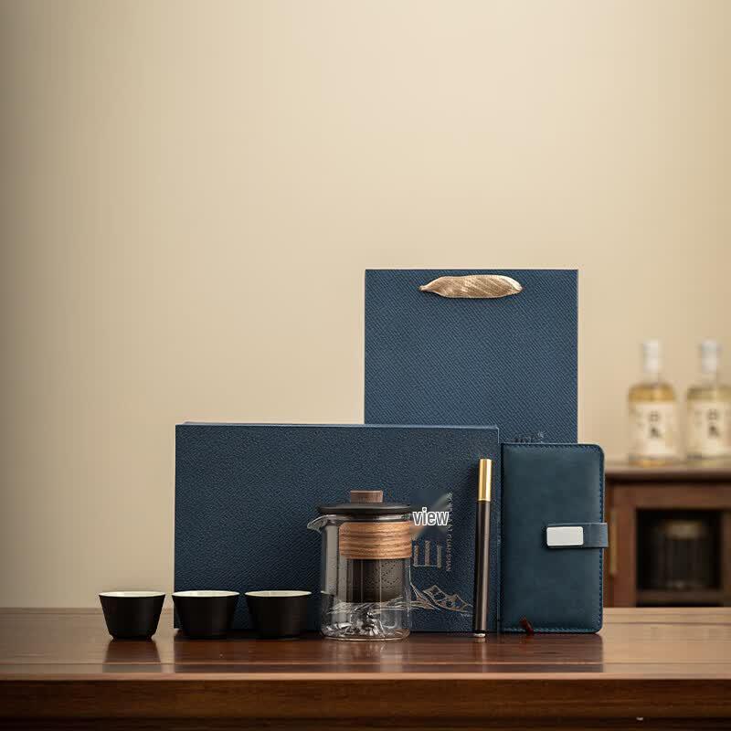 Dongyue Guanshan Chinese Travel Tea Set & Notebook Business Gift