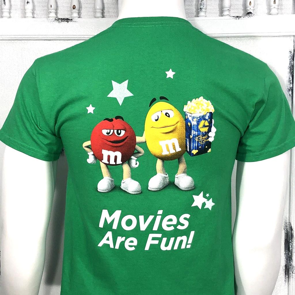 M&M's Schokoladenbonbons T-Shirt Carmike Cinemas Kino Werbeartikel Größe S