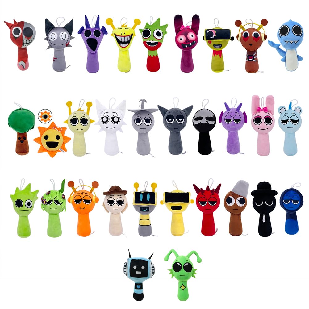 Set of 5 Splunky Plush Dolls, Character Singing Monsters, Horror Game Toys, Moe Merchandise, Cute Room Decorations, BirthdayChristmas Gifts for Kids