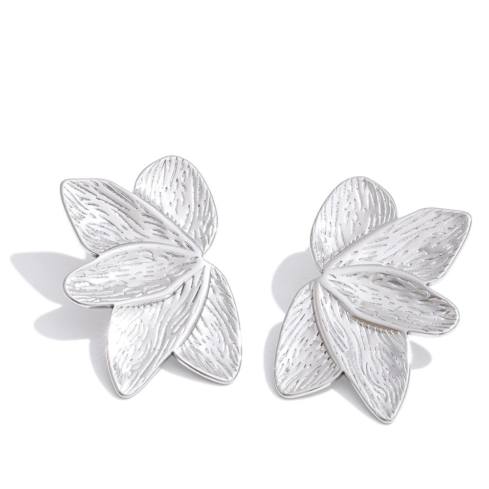 

Yhpup Stainless Steel Metal Flower Stud Earrings Rust Proof Trendy PVD Plated Daily Wear Earrings Jewelry for Women Wholesale