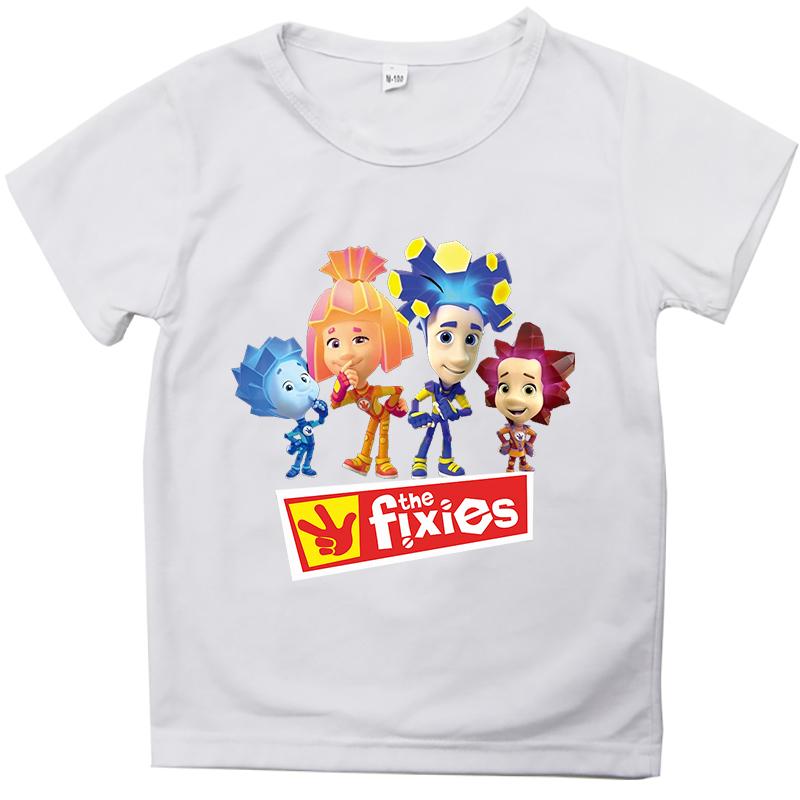 New The Fixies Cartoon Printed Boys Girls T-shirt Summer Round Neck Short Sleeve Fashion Casual Tops Children's T-shirt Clothing