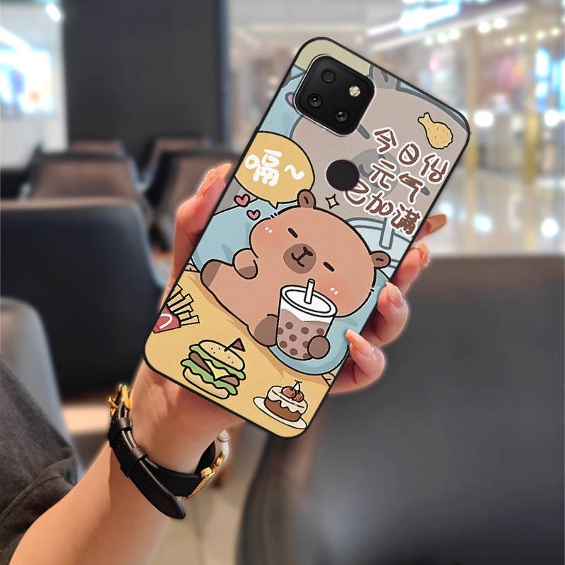 Anti-dust Silicone Phone Case For TCL T-Mobile Revvl 5G Cartoon Couple Full Wrap Dirt-resistant Anti-knock TPU Durable