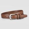 Retro leather belt Hong Kong flavor American pin buckle first layer cowhide belt women's in overalls with high sense