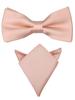 Bow Ties For Men Pre-tied Butterfly Knot Bowtie Hanky Set Solid Color Bow Tie Handkerchief For Adult Male Wedding Gift