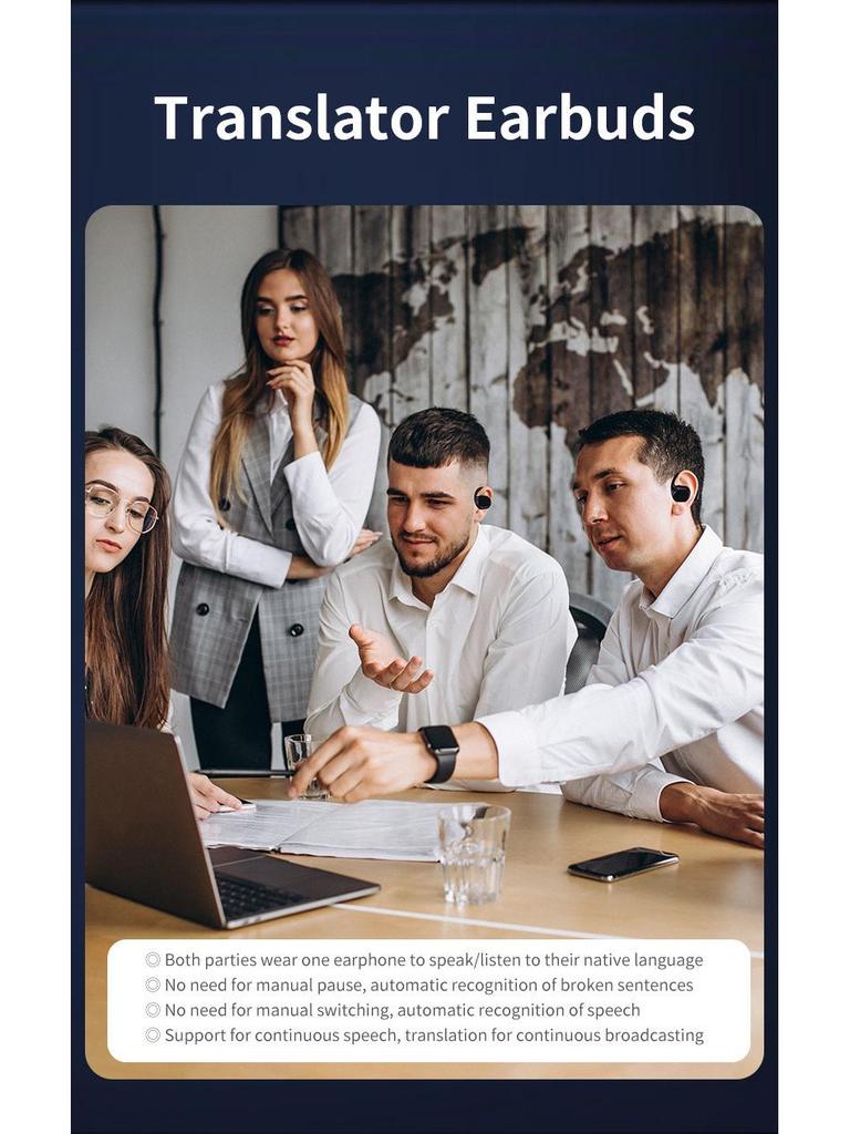 B66 Bluetooth Earphones with Real-time Two-way Translation