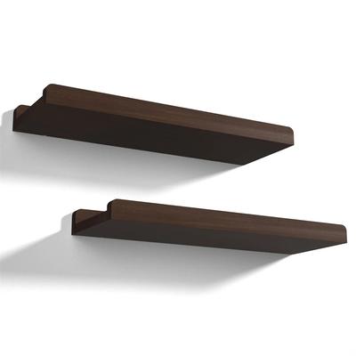 Farmhouse Wall Shelves Set of 2 for Bedroom Living Room Wood Floating Shelves with Ledge Display Photo Frames Decorations