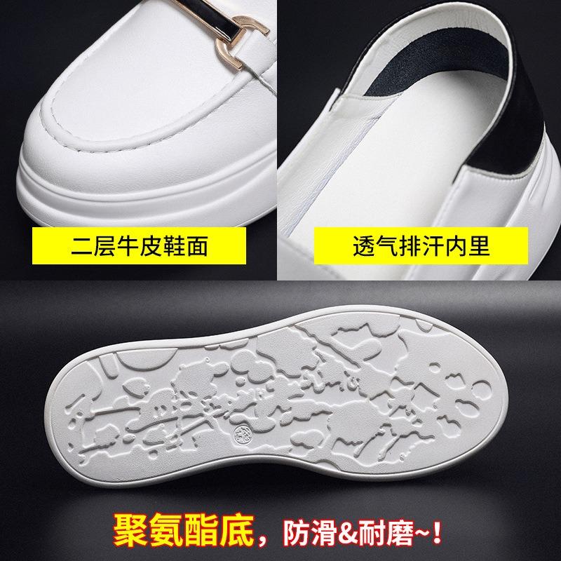 New women's shoes lazy two wearing sandals women's leather casual half slippers women